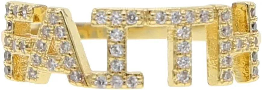 New 2026 Letter Ring Cz Gold Color Filled Babe Boss Hope Faith Custom Letters Fashion Rings Jewelry Luxury Accessories Creative Gift