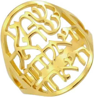 New 2026 Rings Hebrew Kabbalah Jewish Faith Prayer Stainless Steel Ring Women Men Amulet Judaism Jewelry Gift Fashion Luxury Accessories Creative