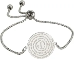 New 2026 Unisex Bible Verse Prayer Bracelet for Women Christian Jewelry Coin Medal Charm Amulet Stainless Steel Religious Decoration Luxury with You Accessories Trendy for Women and Men