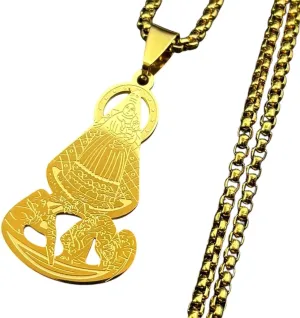 New 2026 Virgin Mary Jesus Pendant Necklace For Women Men Stainless Steel Gold Color Catholic Pray Chain Jewelry Corrente Masculina Decoration Luxury Accessories Trendy Best Gift