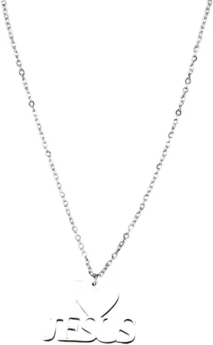 New For Arrival Stainless Steel Necklaces Letters I Love Jesus Pendant Chain Choker Charm Fashion Necklace For Women Jewelry Party Friends Gifts Jewelry Fashion Accessories For You