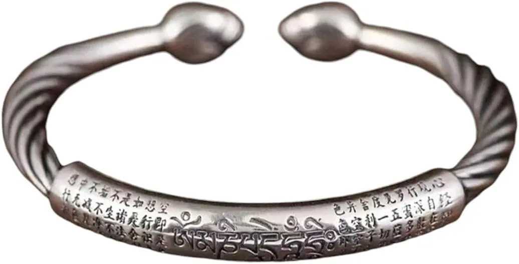 New For Trendy 2025 Buddhist Mantra Mantra Cuff Bracelet For Men Fashion Charm Religious Prayer Amulet Jewelry Gift Jewelry Fashion Accessories Creative Gift