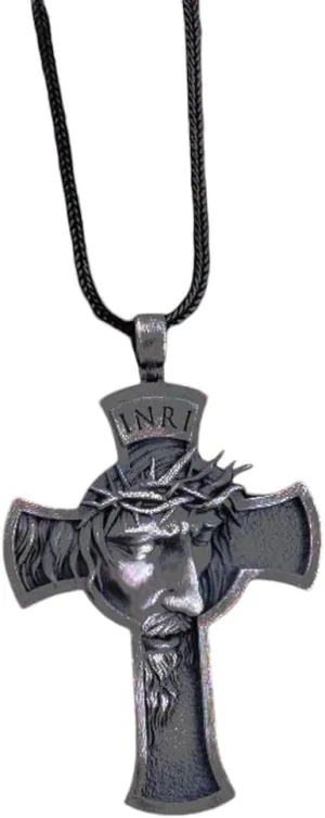 New For Trendy 2025 Celtic Cross Crown Of Thons Jesus Head Men Pendant Necklace Fashion Punk Hip Hop Necklace Religious Party Jewelry Accessories Jewelry Fashion Accessories Creative Gift