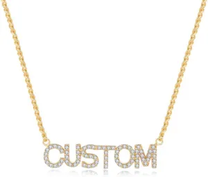 NOUMANDA Personalized Stainless Steel Custom Name Full Rhinestones Necklace Fashion Delicate Female Jewelry for Women