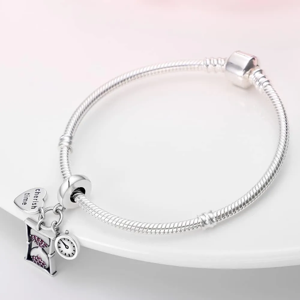 Pandach 925 Sterling Silver Charms for Bracelets and Necklaces Travel Round The World Beads Charms Relaxation Dangle Pendant,Jewelry Beads Gifts for Women