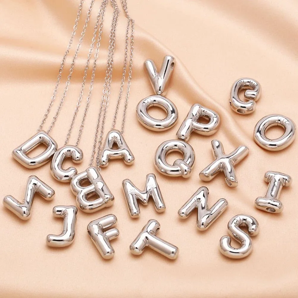 PANSHI Gold Initial Necklaces for    Layered Choker Bubble Letter Necklace Gold Jewelry Teen Gift Trendy Stuff Personalized Gifts for Women Her