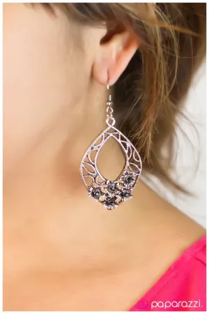 Paparazzi Earring ~ Garden Party - Black