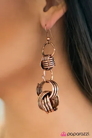 Paparazzi Earring ~ Ramble On - Copper