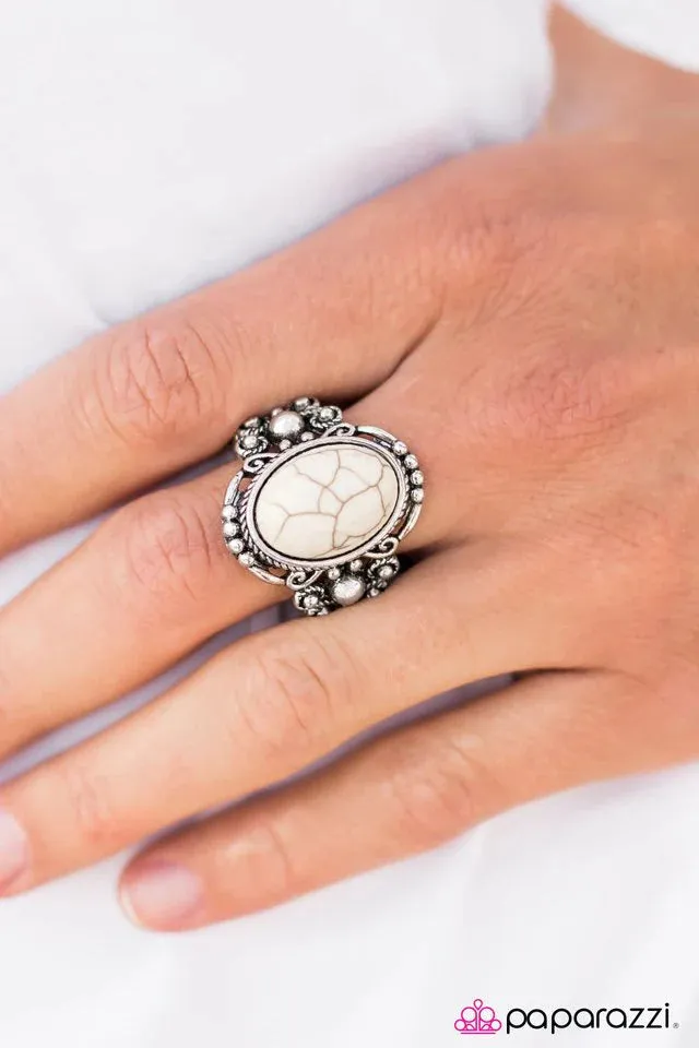 Paparazzi Ring ~ Canyon Wonder - White