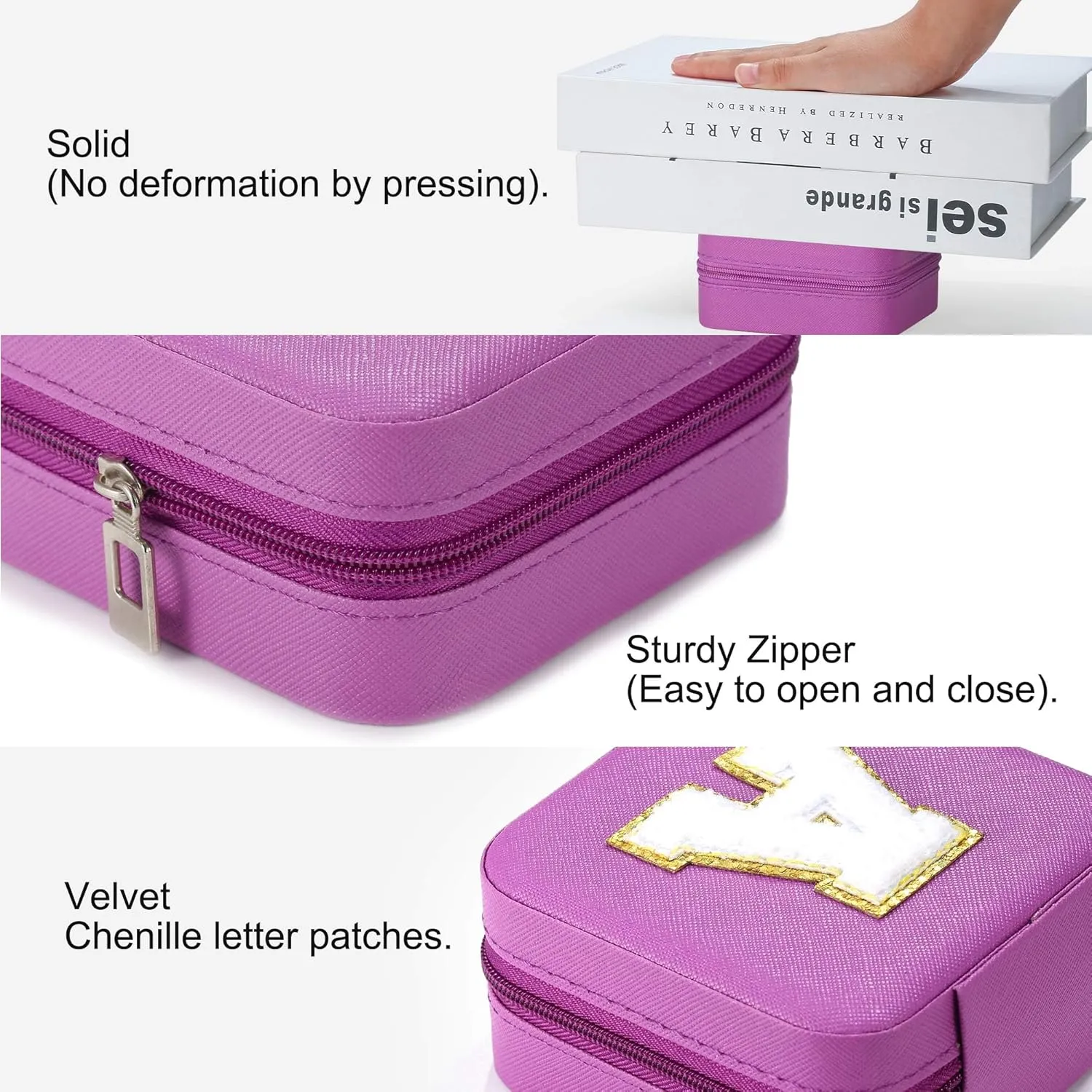Parima Graduation Gifts for Teen Girls - Travel Jewelry Case, Necklace Earrings Box for Girls Jewelry Box | Teen Girl Gifts for Teenage Girls | Birthday Gifts for Girls 2025 - Letter B, Purple