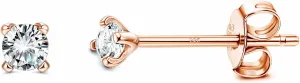 PATISORNA 925 Sterling Silver Long Post Earrings for Thick Earlobes | 2mm Tiny Cubic Zirconia Small Stud Earrings for Women Men Hypoallergenic
