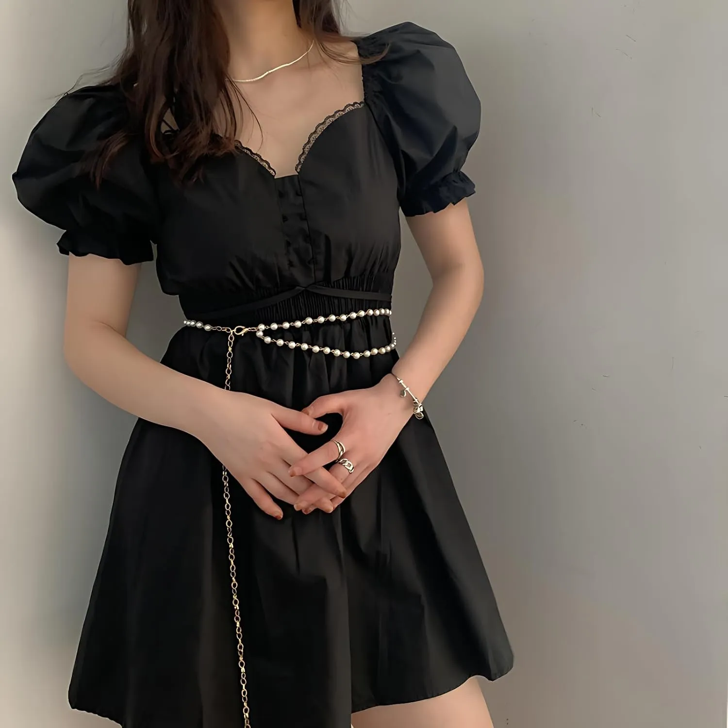 Pearl Belts for Women Layered Dresses Belt 14k Gold Plated Waist Body Chain Charm Pearl Dress Belts Bride Wedding Fashion Jewelry Gifts Accessory