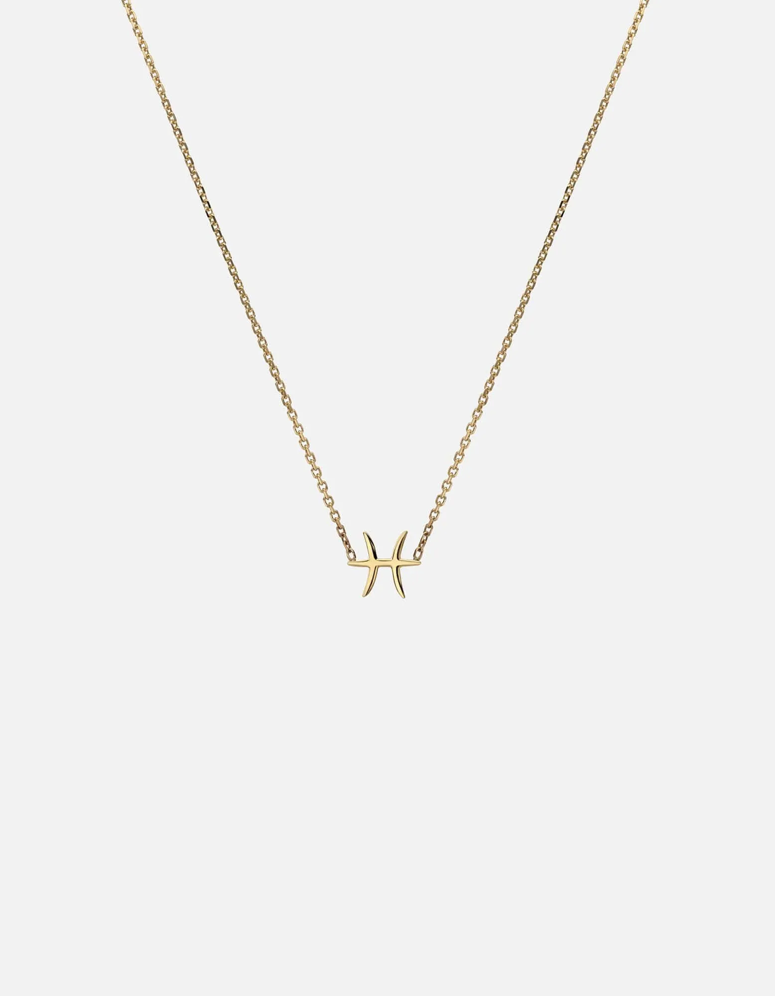 Pisces Astro Pendant Necklace, 14k Gold