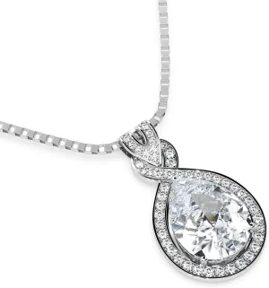 Platinum Plated Genuine Birthstone Infinity Necklace, Gold Necklaces for Women, 925 Sterling Silver Jewelry with Pendant Birthstone, Dainty Necklace, Birthday Gifts for Her