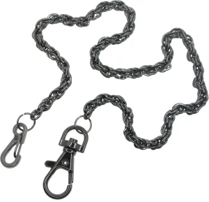 Pocket Watch Chains Albert Chain Gunmetal Black Color Rope Chain with Swivel Lobster Clasp FC75