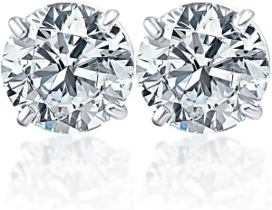 Pompeii 1 1/2Ct TW Diamond Studs in 14k White or Yellow Gold Lab Grown (G/H,SI2-I1)