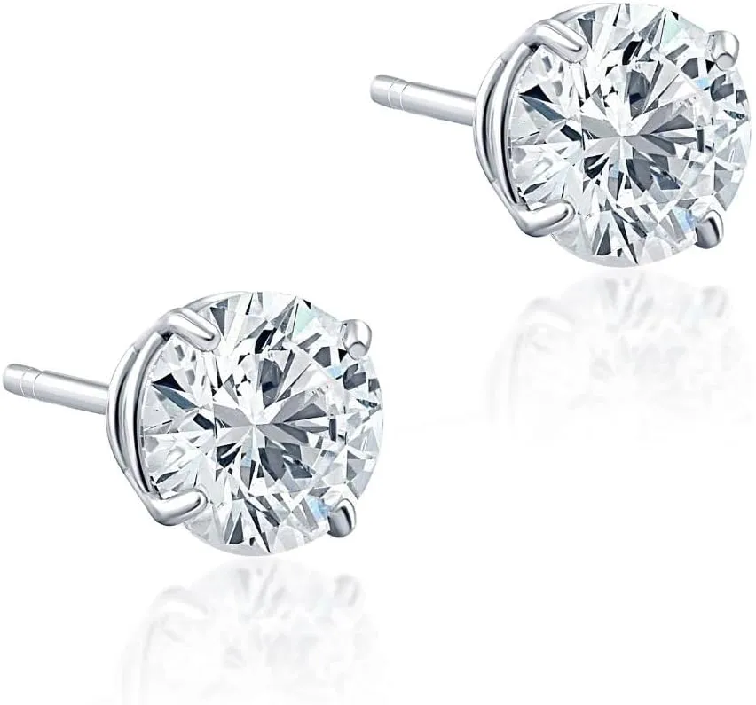 Pompeii 1 1/2Ct TW Diamond Studs in 14k White or Yellow Gold Lab Grown (G/H,SI2-I1)