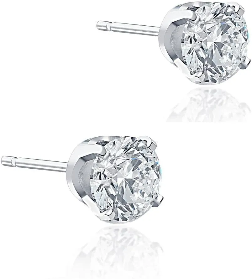 Pompeii 1 1/4Carat (ctw) Diamond Studs in 14k White or Yellow Gold Lab Grown (HI,VS)