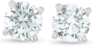 Pompeii 1/2Ct Diamond Screw Back Studs in 14k White or Yellow Gold Lab Grown (,)