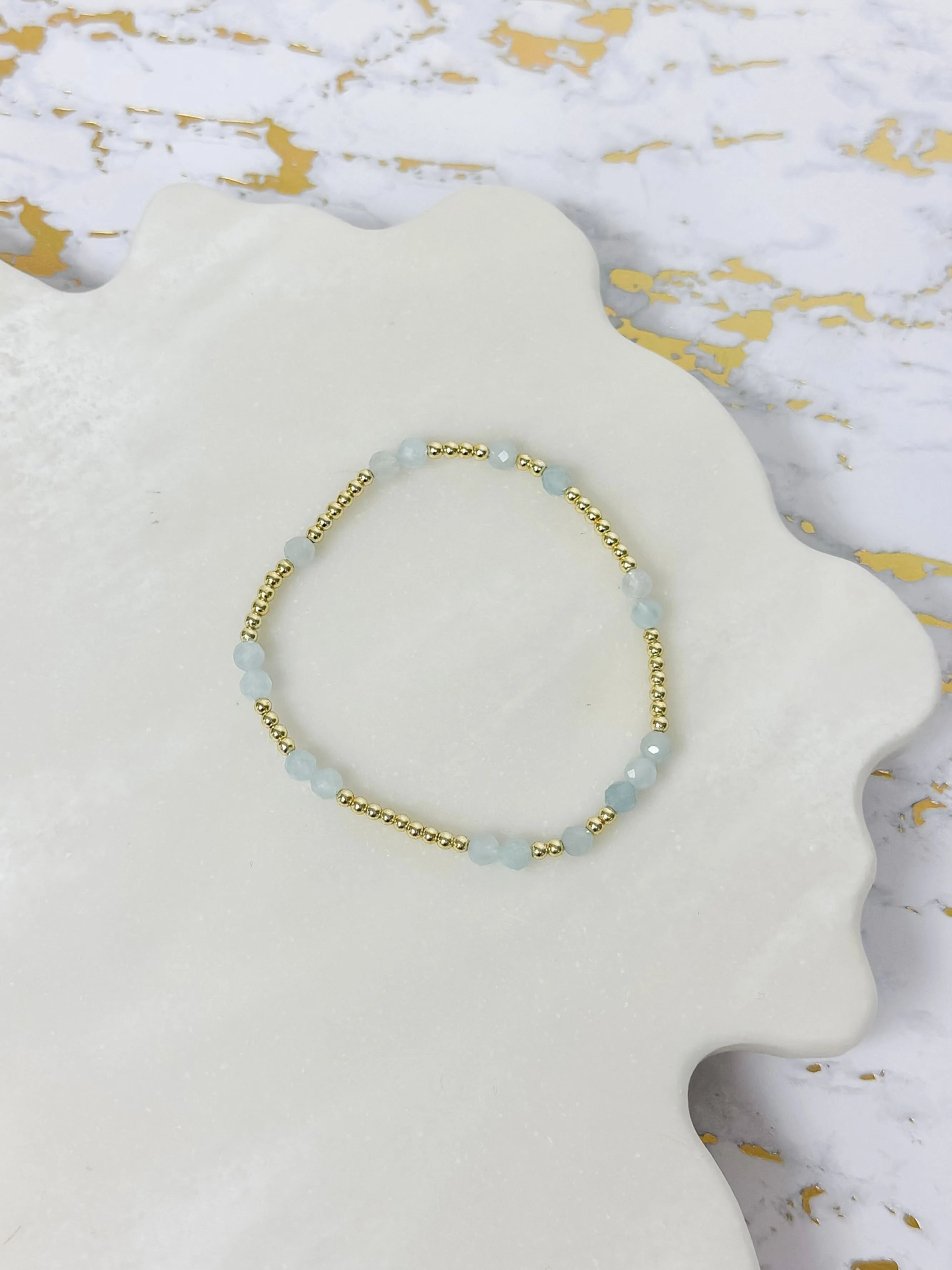 Poppy Blue Beaded Bracelet by Lauren Kenzie