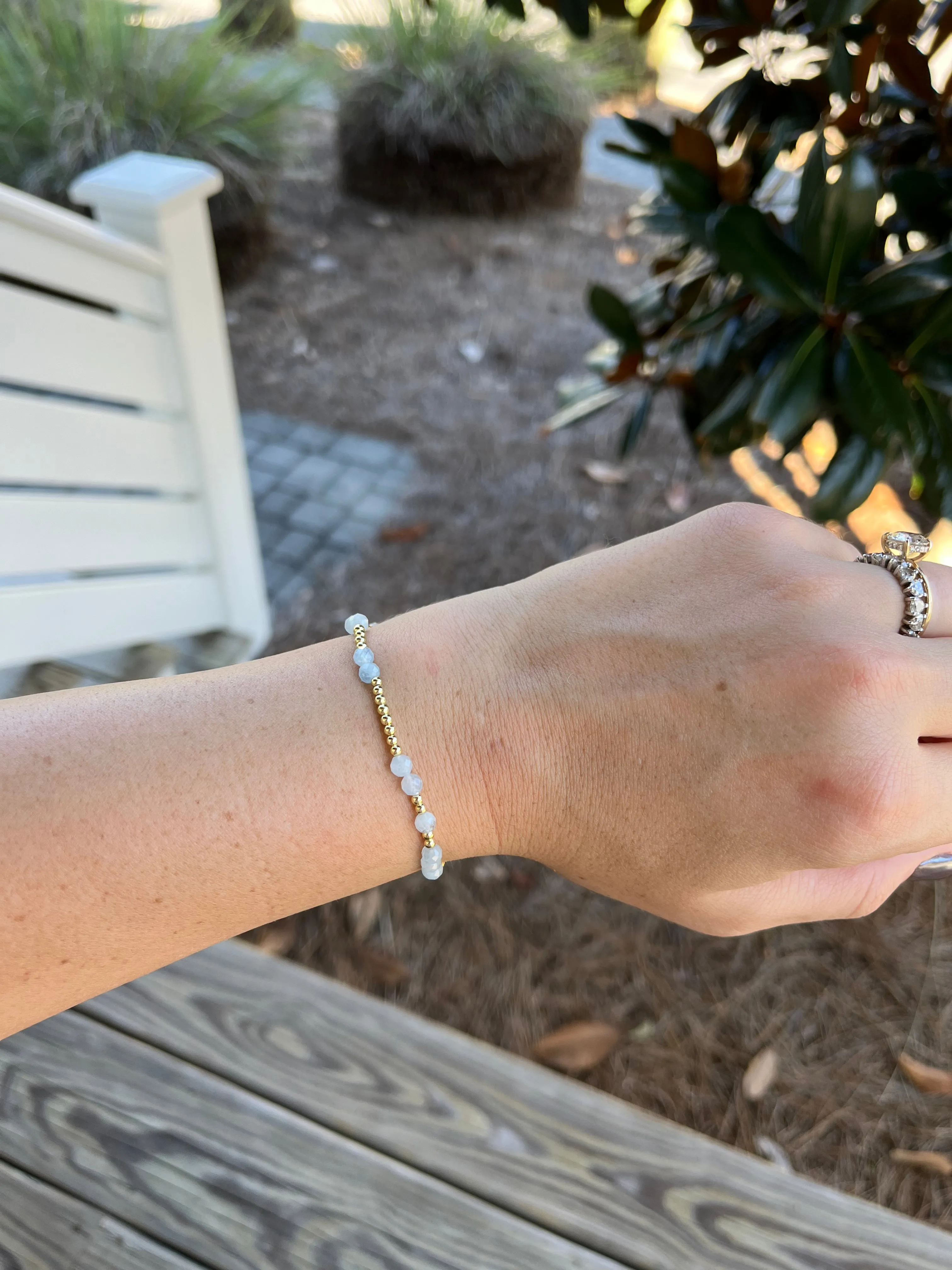 Poppy Blue Beaded Bracelet by Lauren Kenzie