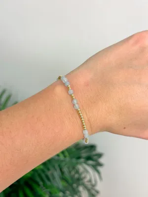 Poppy Blue Beaded Bracelet by Lauren Kenzie