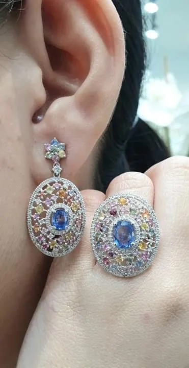 PREORDER | Gemstones and Diamond Jewelry Set 14kt