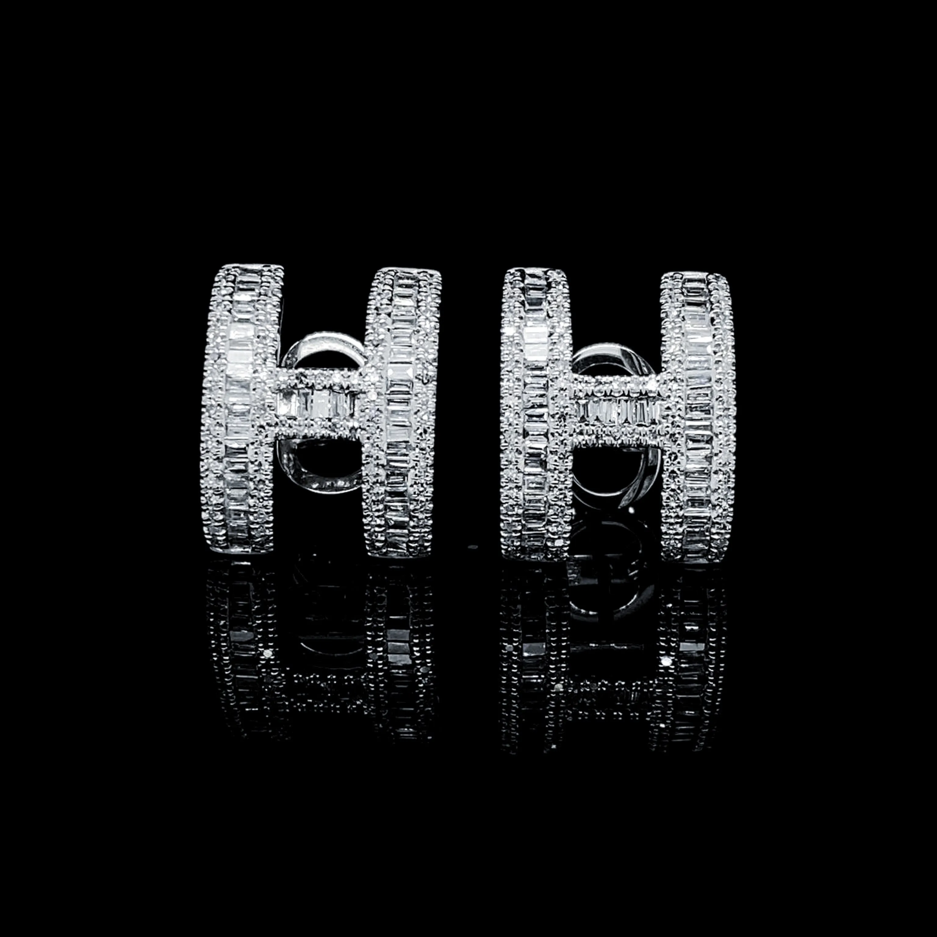 PREORDER | H Baguette Paved Diamond Jewelry Set 14kt