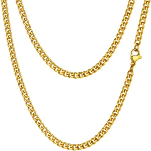 PROSTEEL Trendy Cuban Chain Necklace, Solid & Sturdy, Silver/Gold/Black Tone 316L Stainless Steel Chains, 3mm/6mm/9mm/12mm, 14-30 inch, Come with Box