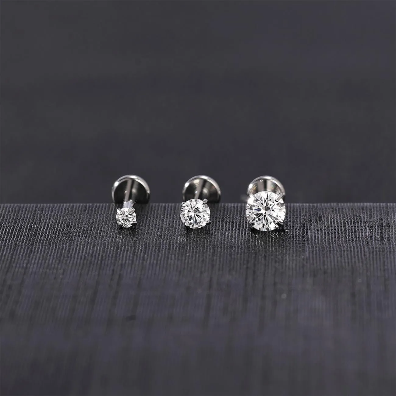 PunkTracker 13Pcs 20G/18G/16G Flat Back Earrings Stud 316L Surgical Stainless Steel Threadless Push in Nose Stud Tragus Helix Lip Medusa Piercing Jewelry