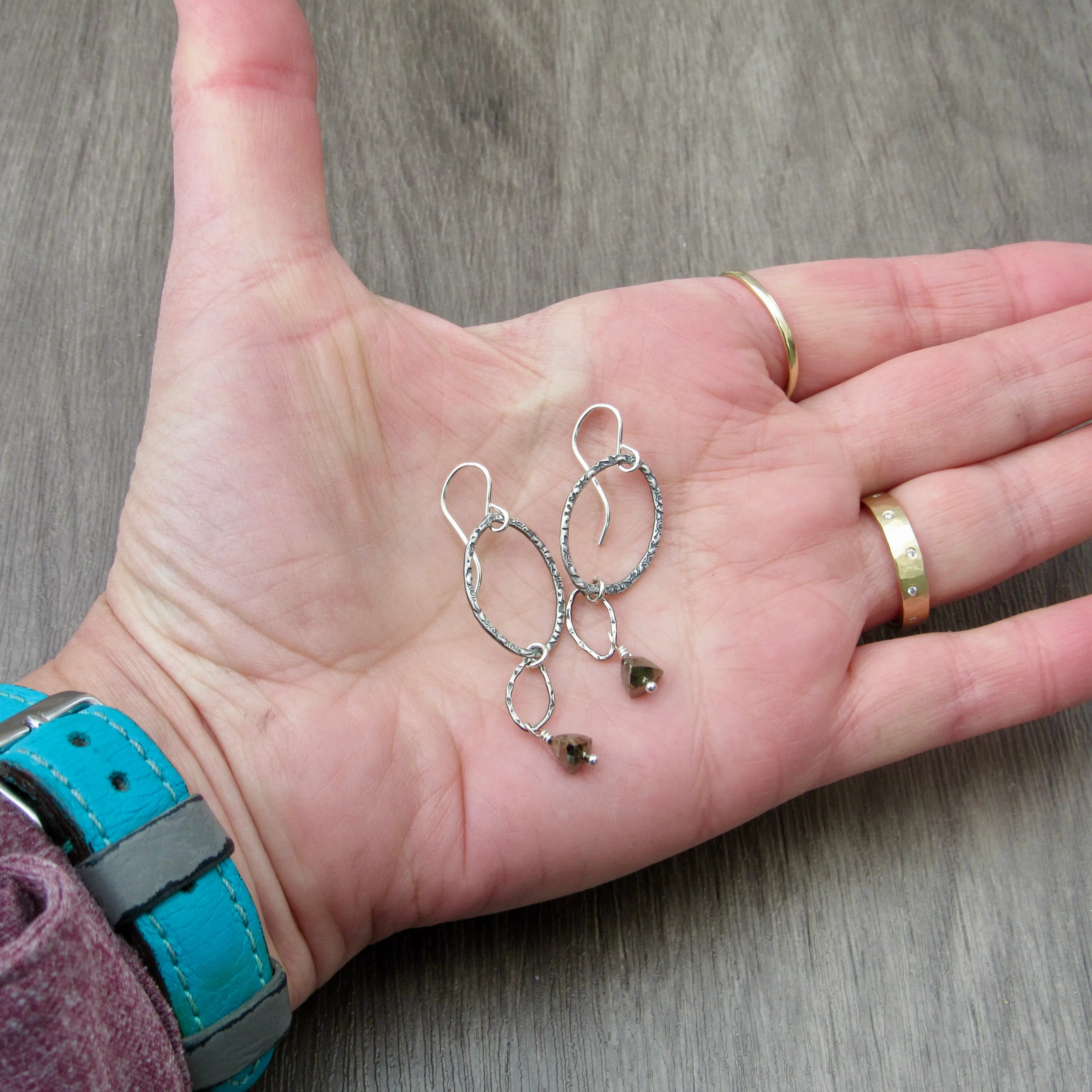 Pyrite Loops Earrings