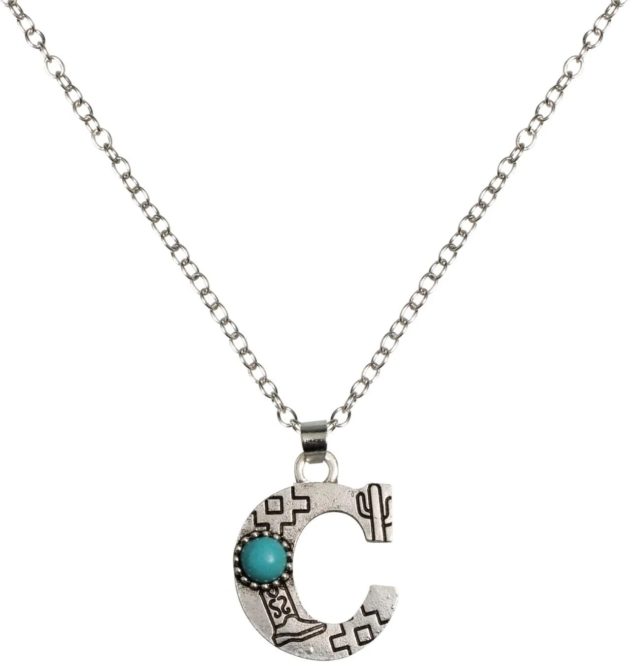 QqzsJewls Western Initial Necklace A-Z Letter Pendant Necklace Exaggeration Boho Statement Necklace for Women