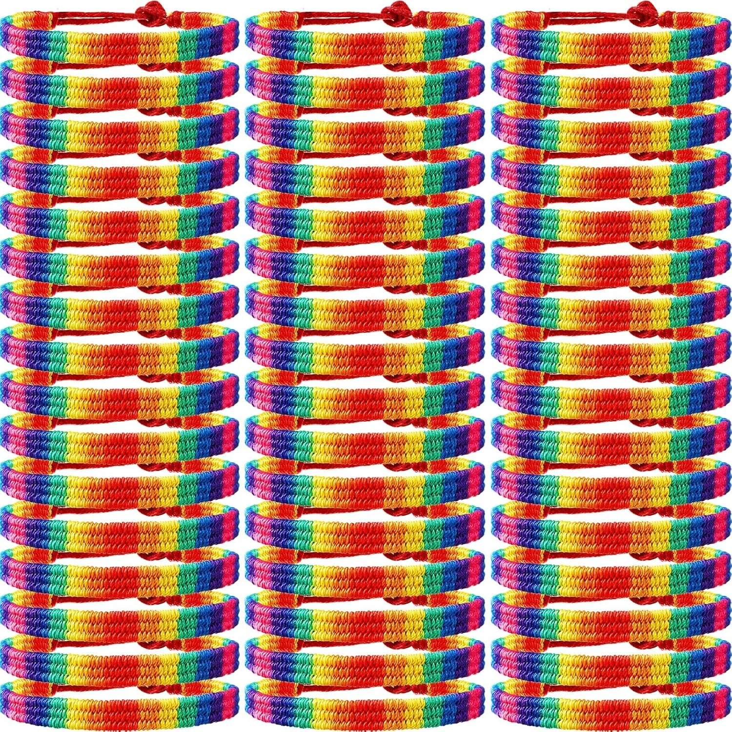 Rainbow LGBT Pride Bracelet Handmade Braided Friendship String Bracelet Adjustable LGBTQ Gifts Gay Pride Bracelet Pride Wristband Lesbian Pride Jewelry for Women Men