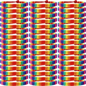 Rainbow LGBT Pride Bracelet Handmade Braided Friendship String Bracelet Adjustable LGBTQ Gifts Gay Pride Bracelet Pride Wristband Lesbian Pride Jewelry for Women Men