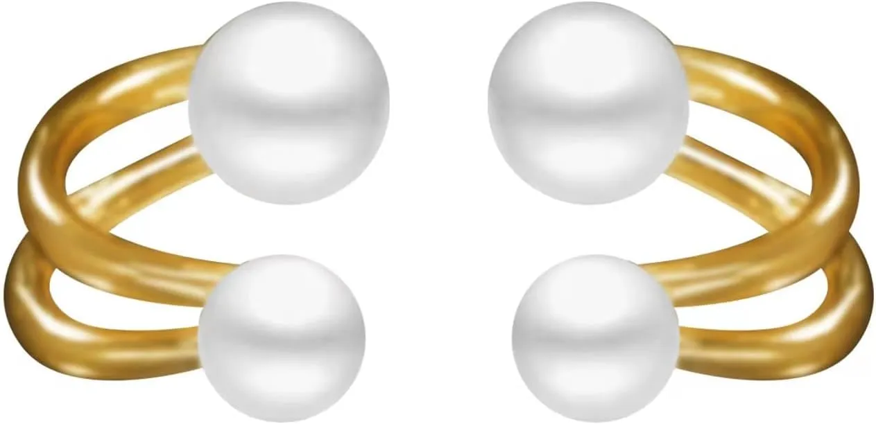 Real Pearl Stud Earrings For Women Cute,White Ball Silver Zirconia Pearl Stud Earings Hypoallergenic,Statement Shell Pearl StudsDainty Jewelry Gifts.