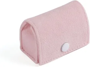 Ring Box, Mini Travel Jewelry Case Portable Small Engagement Ring box for Rings Earrings, Claimond veins Ring Gift Box for Women Girls (Light Pink)