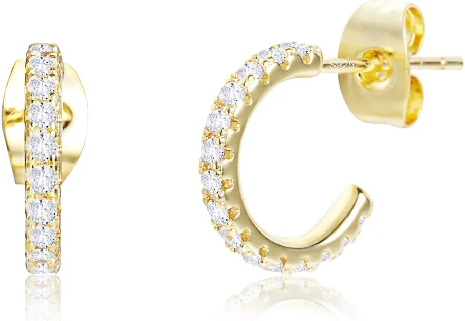 Small Open Hoop Earrings for Women Hypoallergenic Sterling Silver Hoops Open Hoop Earrings