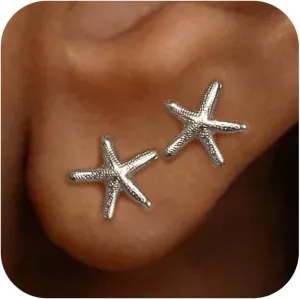 Small Starfish Stud Earrings Gold Starfish Earrings Beach Jewelry Summer Vacation Accessories