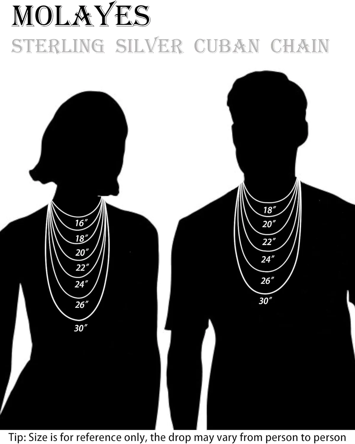 Solid 925 Sterling Silver 3.5/5/7/10mm Cuban Link Curb Chain Necklace for Men Women 925 Sterling Silver Chain 16-30 Inches Made in Italy