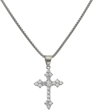 Sonateomber Holy Cross Pendant Necklace for Men Women - Catholic Christian Chunky Stainless Steel Hypoallergenic Chain Thanksgiving Christmas Family Jewelry Gift