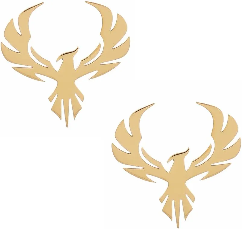 Stainless Steel Delicate Hollow Phoenix Lapel Pin For Men Phoenix Wings Tattoo Men Buckle Brooch
