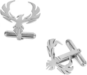 Stainless Steel Delicate Hollow Phoenix Lapel Pin For Men Phoenix Wings Tattoo Men Buckle Brooch