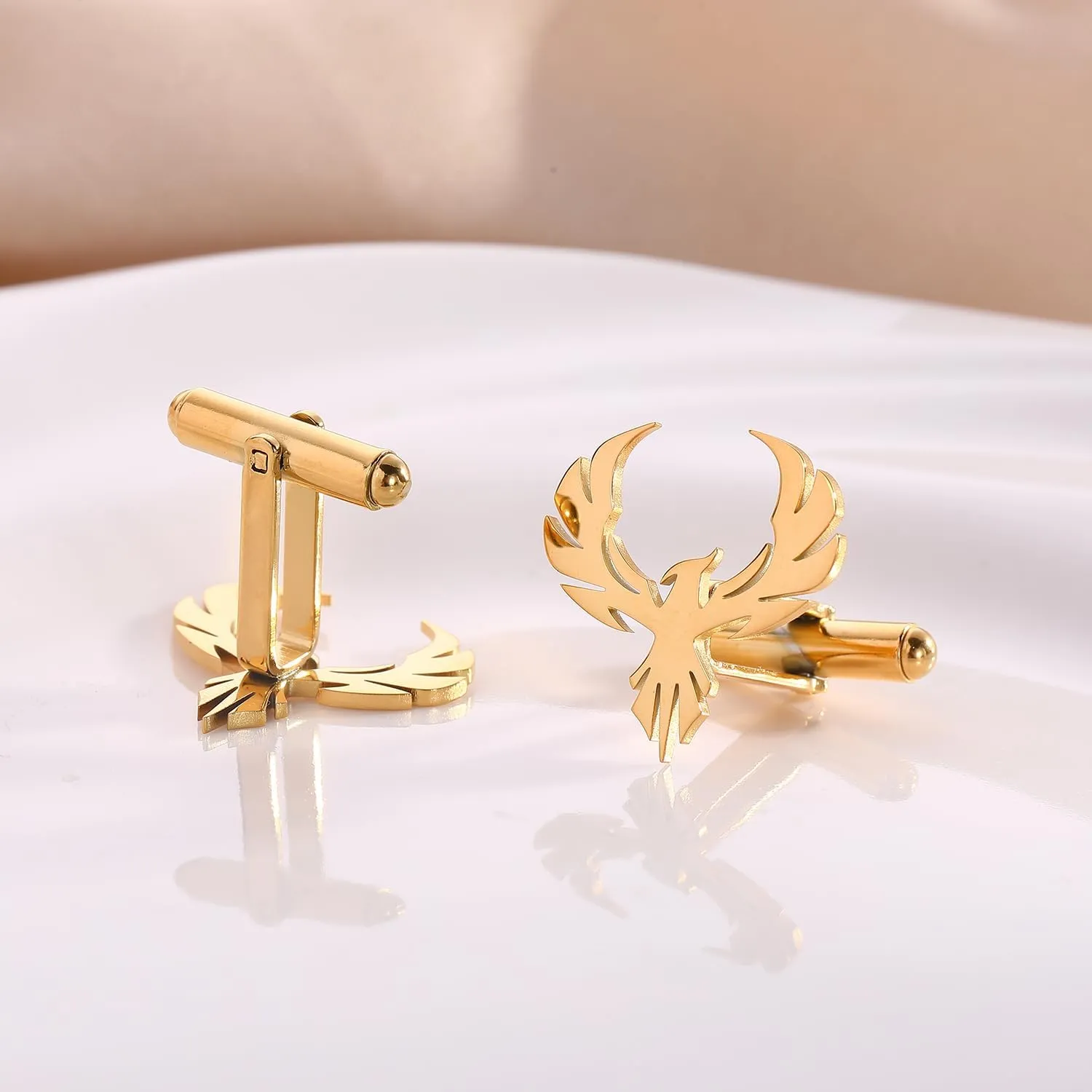 Stainless Steel Delicate Hollow Phoenix Lapel Pin For Men Phoenix Wings Tattoo Men Buckle Brooch