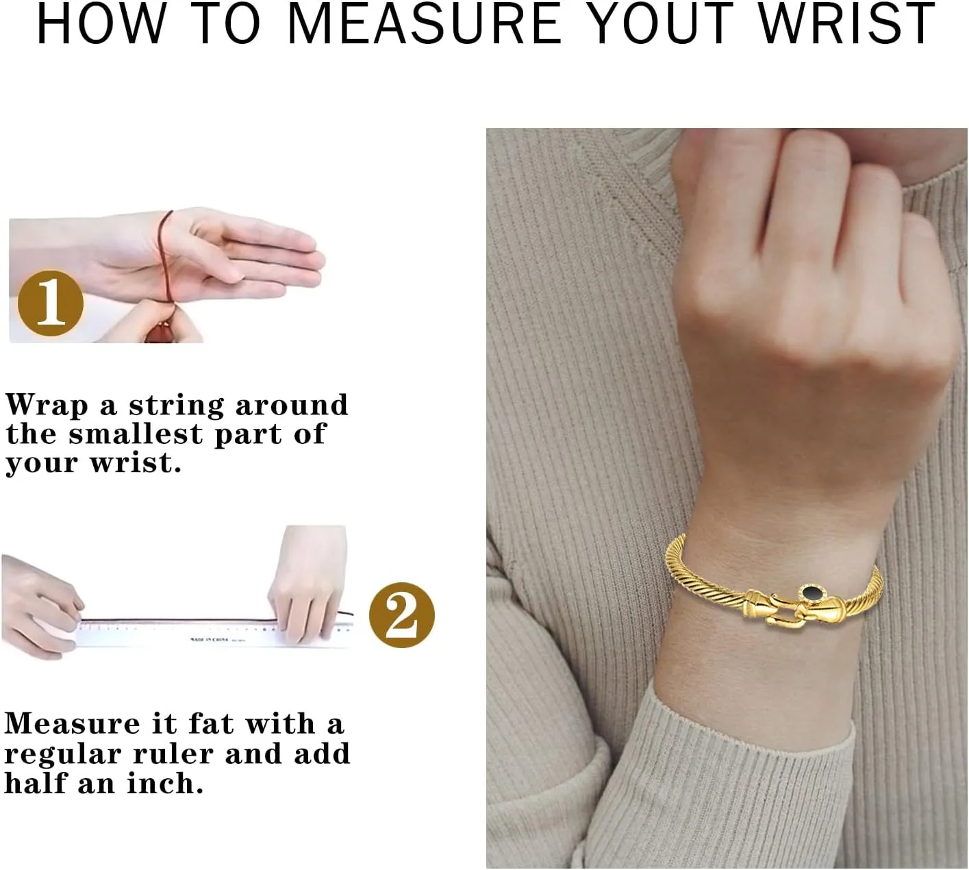Stainless Steel Twisted Cable Wire Bracelets with Hook Adjustable Cuff Bangle Bracelet Vintage Jewelry Gift for Women