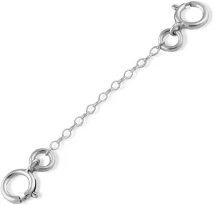 Sterling Silver 1mm Bracelet Safety Chain | Available Lengths 1", 2", 3" | Safety Chain for Your Bracelet, Necklace, Anklet and Other Jewelry