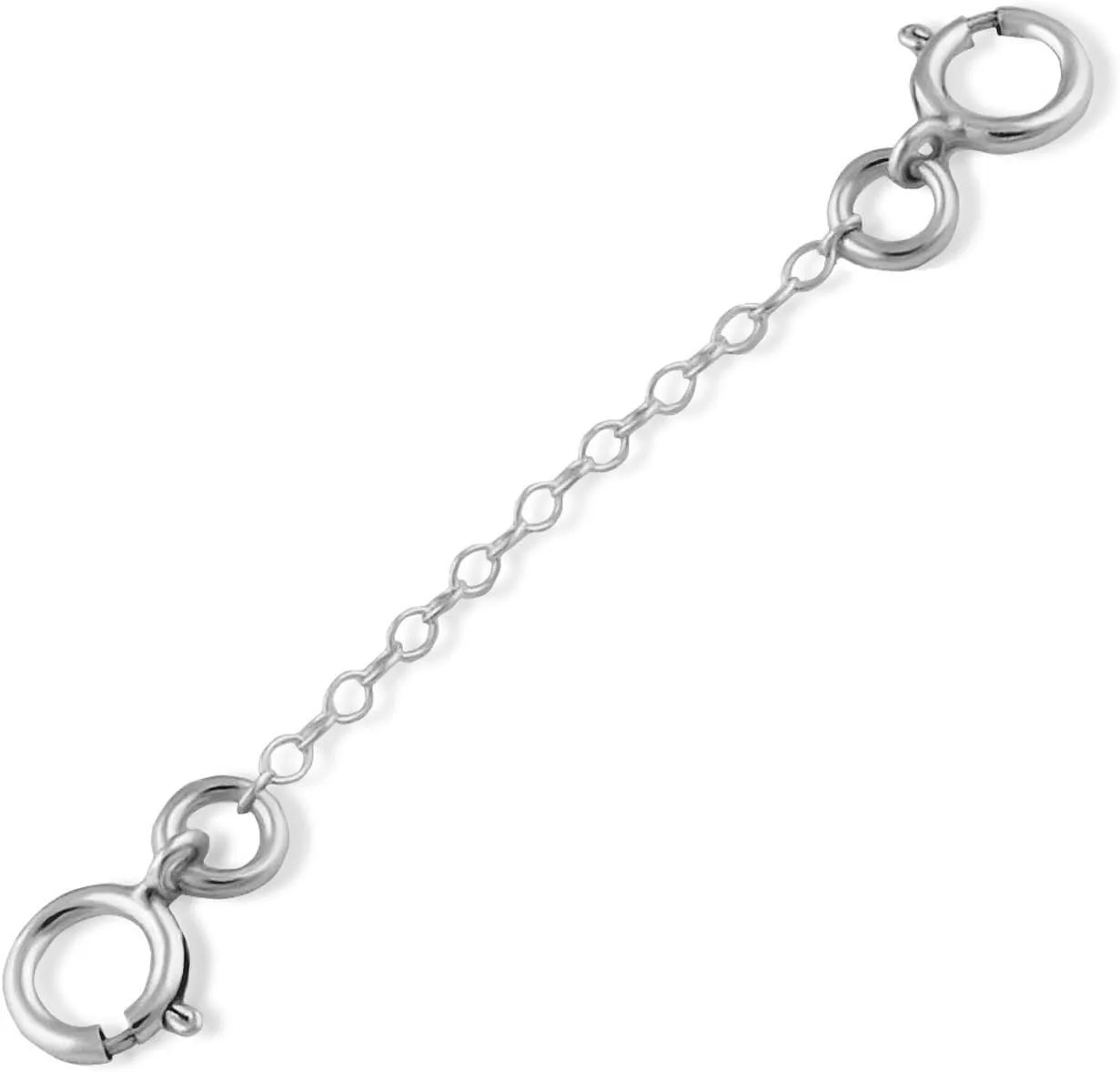 Sterling Silver 1mm Bracelet Safety Chain | Available Lengths 1", 2", 3" | Safety Chain for Your Bracelet, Necklace, Anklet and Other Jewelry