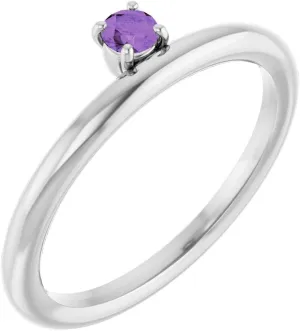 Sterling Silver Cubic Zirconia Stackable Fashion Ring Fine Jewelry For Women Gifts For Her, Size 7