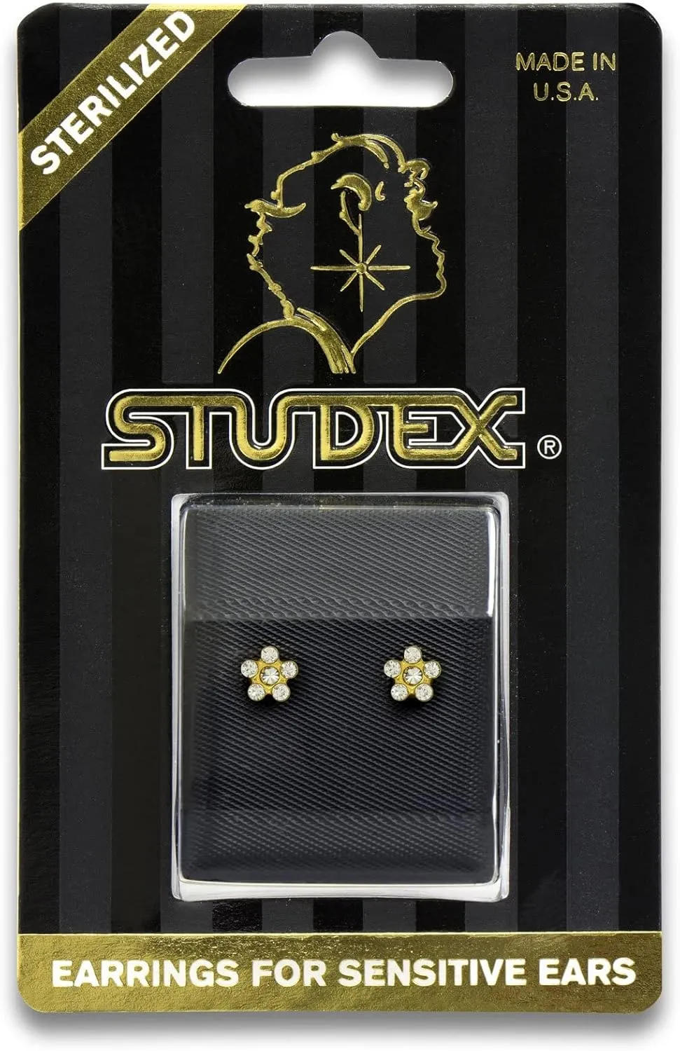 STUDEX Daisy Stud Earrings | Hypoallergenic and Nickel Safe for Sensitive Ears | High Fashion Earrings for Women and Men