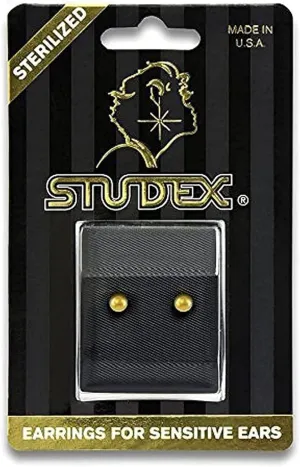 STUDEX Sensitive Ball Stud Earrings | Hypoallergenic and Nickel Safe for Sensitive Ears | High Fashion Earrings for Women and Men
