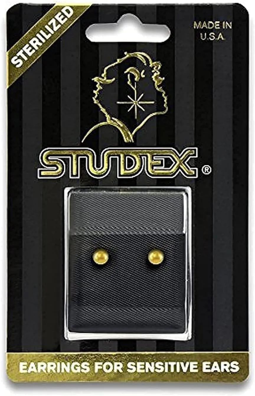 STUDEX Sensitive Ball Stud Earrings | Hypoallergenic and Nickel Safe for Sensitive Ears | High Fashion Earrings for Women and Men